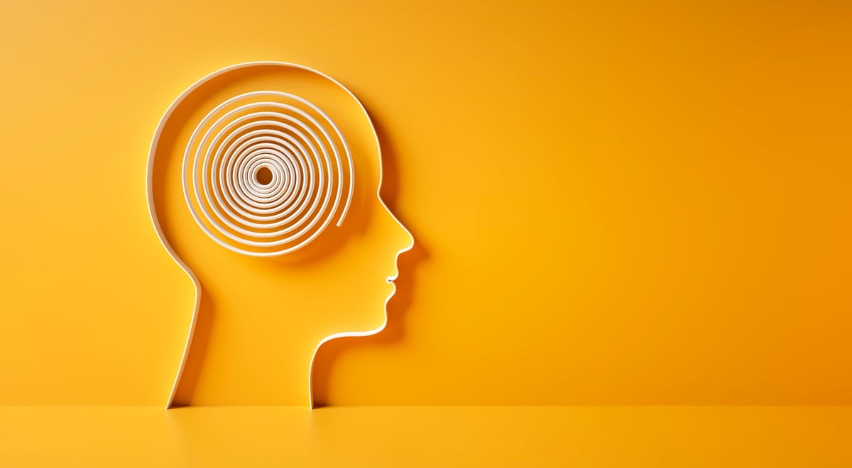 An abstract illustration of the mind, representing trauma processing
